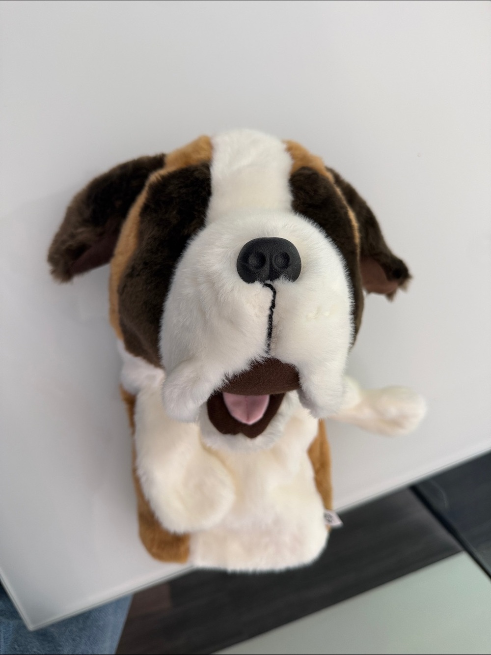 Golf Headcover St. Bernard Dog Plush Toy - White, Brown & Black